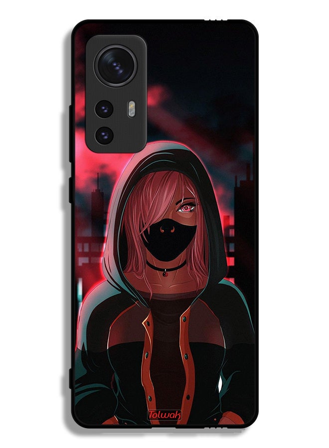 Tolwak Xiaomi 12X Protective Case Cover Girl Wear Mask Art - Image 2