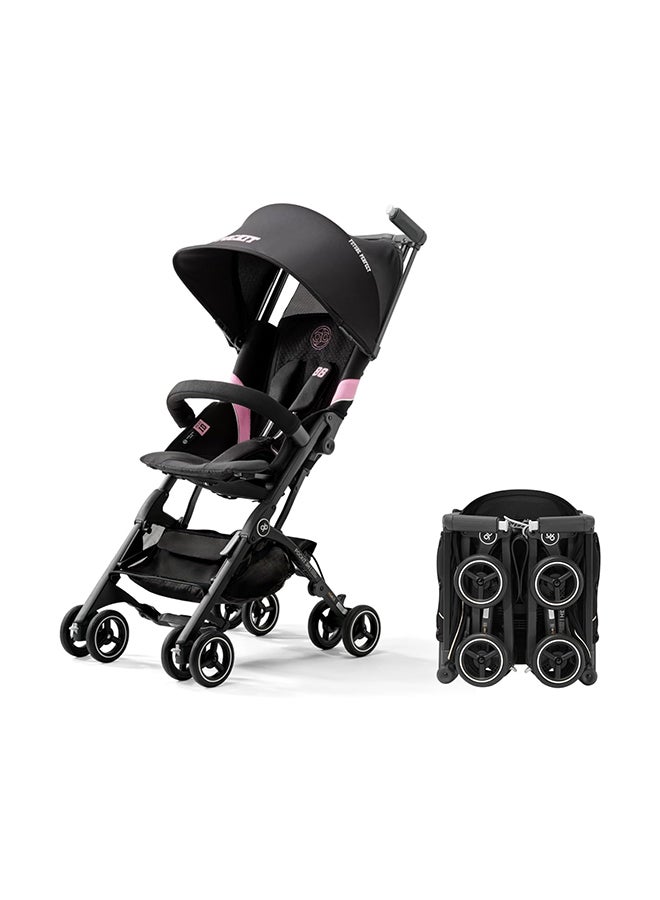 GB Pockit All-Terrain Travel Stroller Airplane Cabin for 22kg Weight Baby, Compact Lightwight Stroller for Toddler, Foldable Pushchair with Removable Canopy, Black&Gold - Image 2