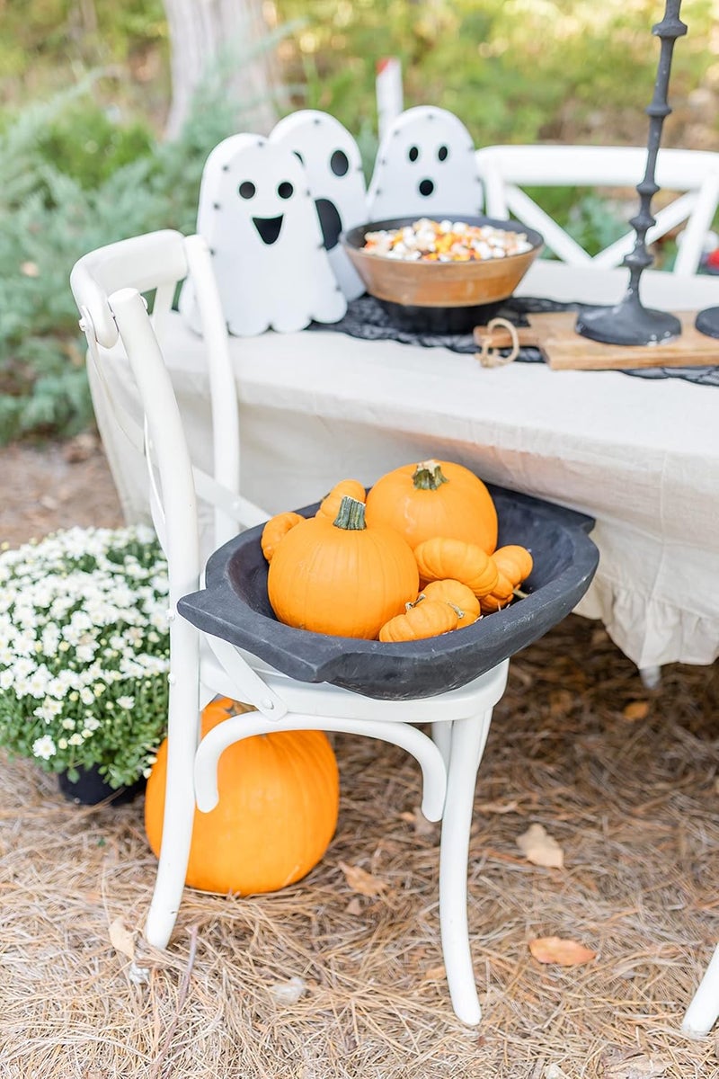 Mud Pie Oval Dough Bowl Set Black small 12 x 17  large 14 12 x 21 - Image 5