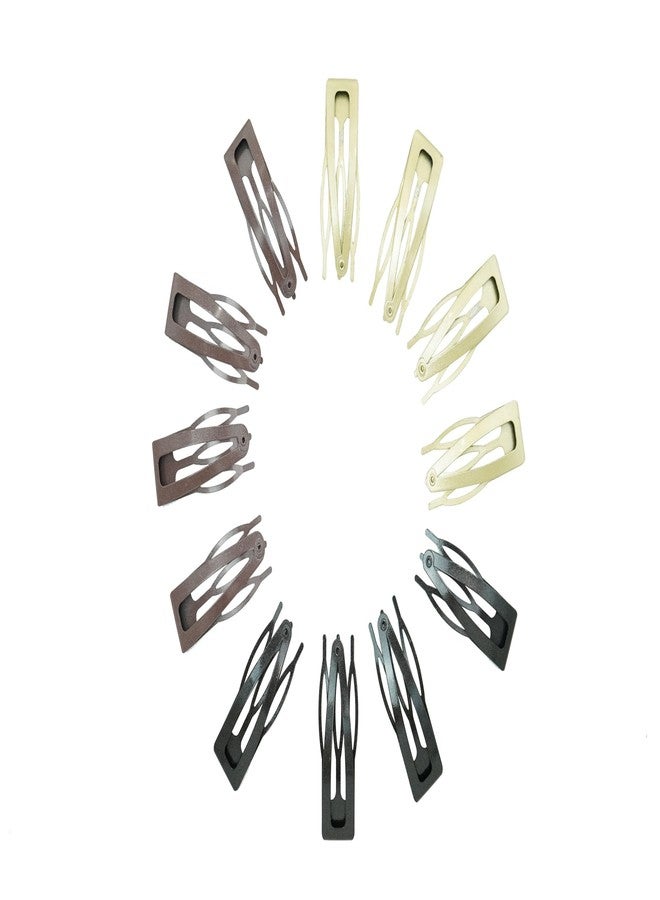 دوفاش مشابك شعر صغيرة مزدوجة التثبيت من دوفاش، 4.5 سم/1.77 بوصة، مشابك شعر معدنية، إكسسوارات للنساء - 6 قطع (أسود) - Image 3