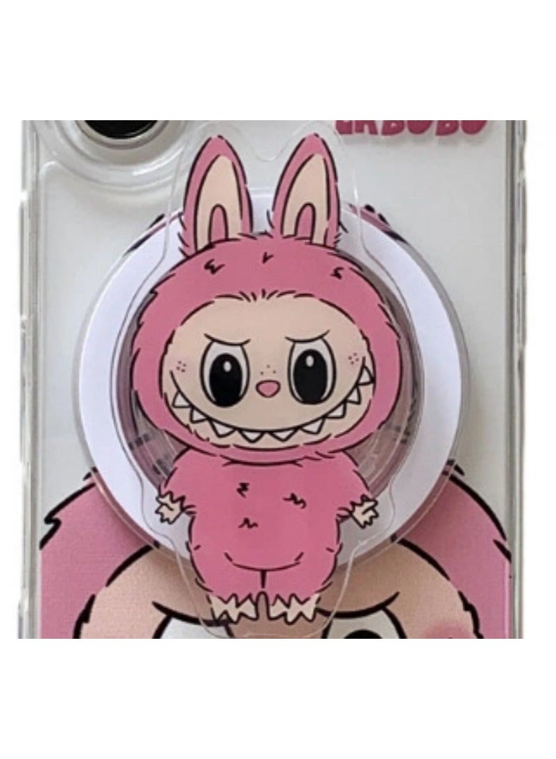 general Cute Labubu Airbag Stand Phone Case for iPhone 16, three-dimensional cartoon, anti-drop airbag, multi-angle stand - Image 4