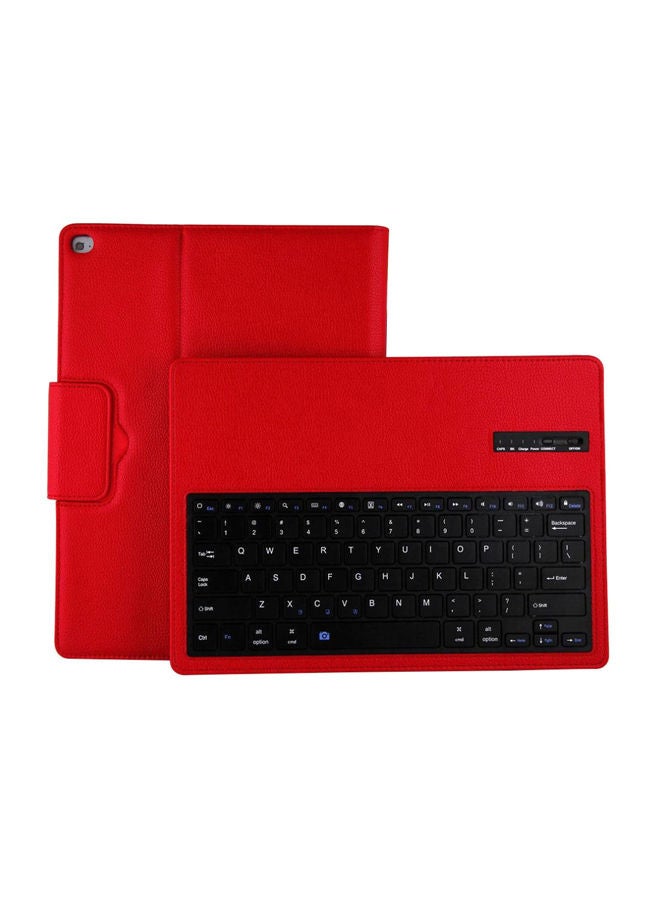 NIBEMINENT Protective Case Cover For Apple iPad With Keyboard Red/Black 