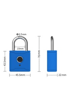 Excefore Fingerprint Padlock, Locker Lock Bluetooth Thumbprint Lock, Smart Padlock, Water Resistant, USB Rechargeable,Suitable for Gym,Outdoor,Warehouse, Sports,Suitcase, Bike, School, Fence and Storage  - Image 5