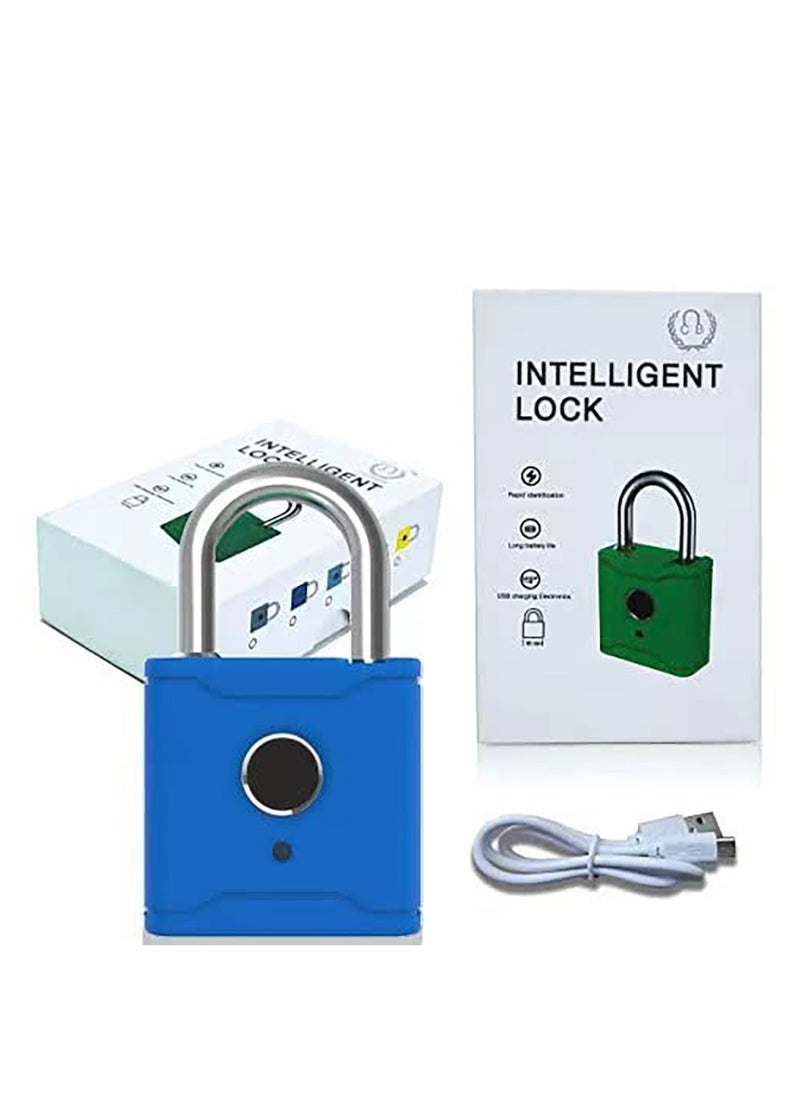 Excefore - Fingerprint Padlock, Locker Lock Bluetooth Thumbprint Lock, Smart Padlock, Water Resistant, USB Rechargeable,Suitable for Gym,Outdoor,Warehouse, Sports,Suitcase, Bike, School, Fence and Storage - Image 1