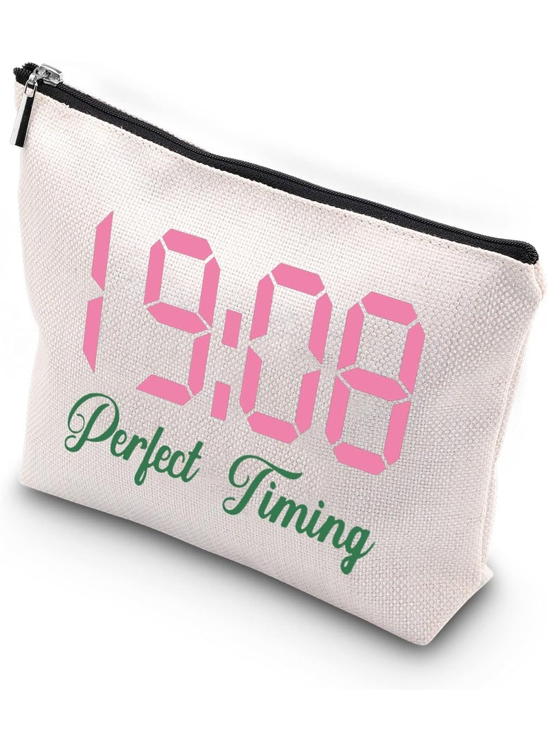 WCGXKO - WCGXKO Pink Marble Print Cosmetic Bag, Perfect Timing 1908, Travel & Organization, Bag-4th - Image 1