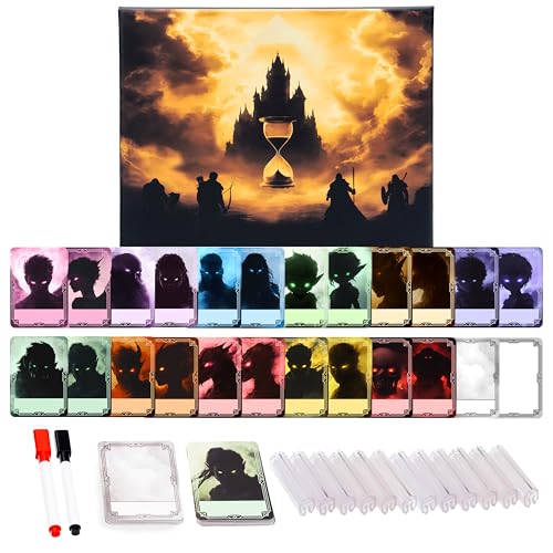 TIDYBOSS 50pcs Erasable DND Initiative Tracker Put on top of Dungeon Master Screen or GM Screen with Character Monster Insert Cards dd Accessories for TTRPGs - Image 1