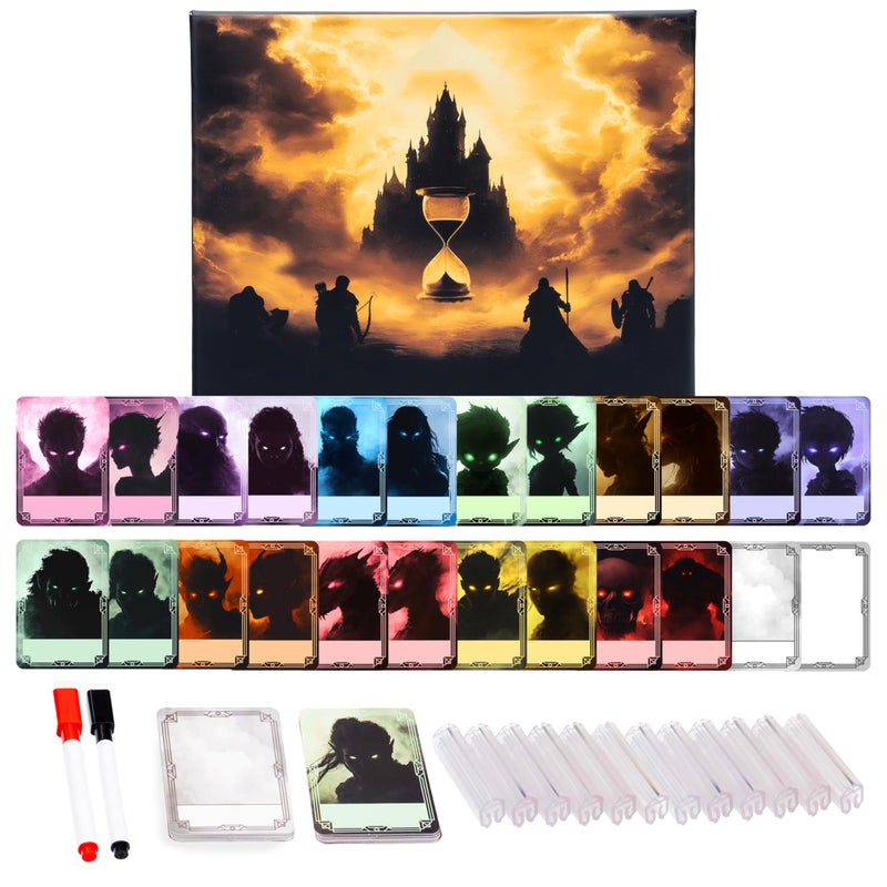 TIDYBOSS 50pcs Erasable DND Initiative Tracker Put on top of Dungeon Master Screen or GM Screen with Character Monster Insert Cards dd Accessories for TTRPGs - Image 3