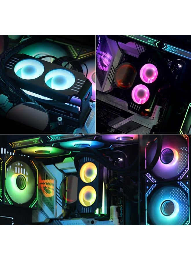 ITleads RGB RAM Cooler Fans，5v/3-Pin ARGB Light Effect RAM Fans for DDR/DDR2/DDR3/DDR5/DDR5. - Image 2