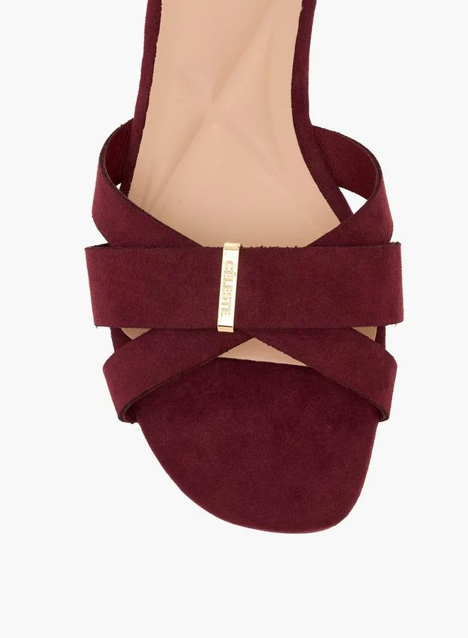 Celeste BURGUNDY Women Slip-On Sandals for Women | Best Price UAE