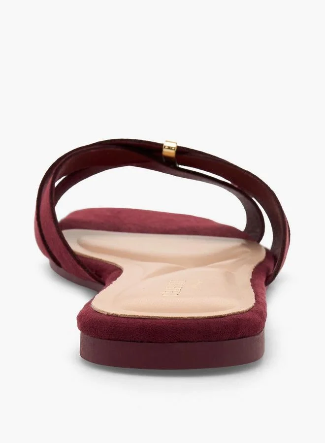 Celeste BURGUNDY Women Slip-On Sandals for Women | Best Price UAE