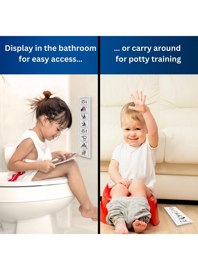 Autism Supplies And Developments Potty Training Visual Schedule - Premium Durable Plastic - Teach Kids To Use Toilet - Special Education Classroom - Routine Chart For Autism (English)  - Image 4