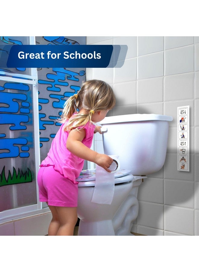 Autism Supplies And Developments Potty Training Visual Schedule - Premium Durable Plastic - Teach Kids To Use Toilet - Special Education Classroom - Routine Chart For Autism (English)  - Image 5
