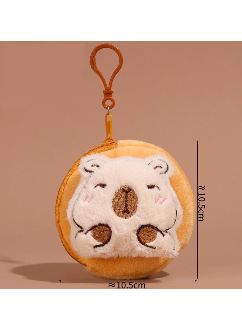Coin purse earphone storage bag Couple key chain schoolbag pendant plush doll gift 