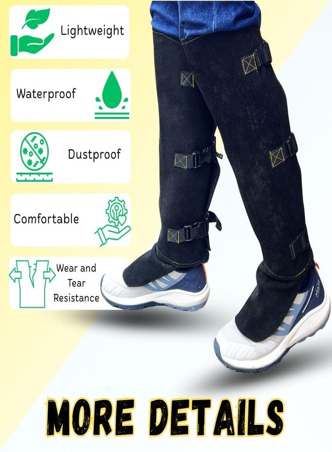 Stylera Snake Gaiters, Durable Snake Leg Guards for Men & Women | Waterproof Snake Bite Protection for Lower Legs | Adjustable Snake Proof Gaiters for Farm Working (BLACK, PACK OF 1 PAIR) - Image 4