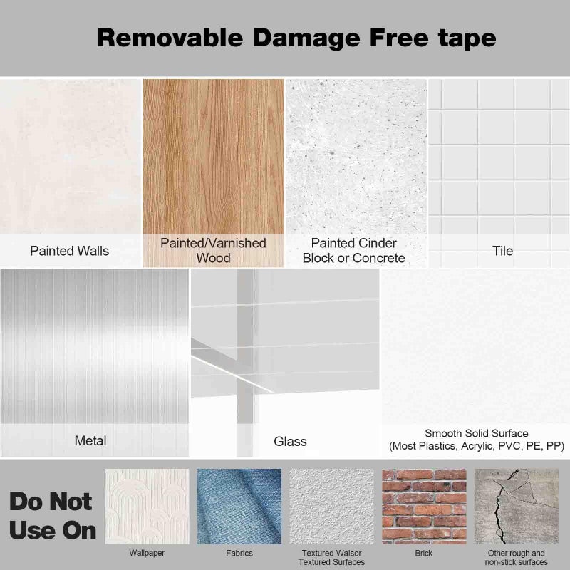 Hasaky Removable Double Sided Tape 40pcs, Picutre Hanging Strips Damage Free,Heavy Duty Mounting Tape Wall Adhesive Strips for Poster Carpet Rug Art Craft Scrapbook - Image 5
