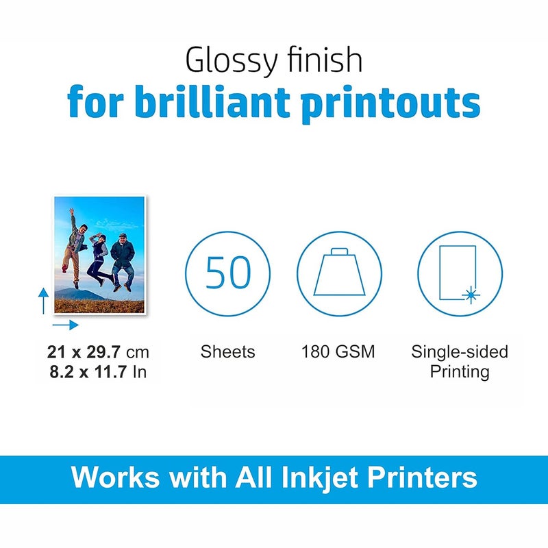 oddy 180 GSM A4 Size Glossy Photo Paper – Water Proof, Instant Drying, Pack of 50 Sheets, Compatible with Inkjet Printer - Image 5