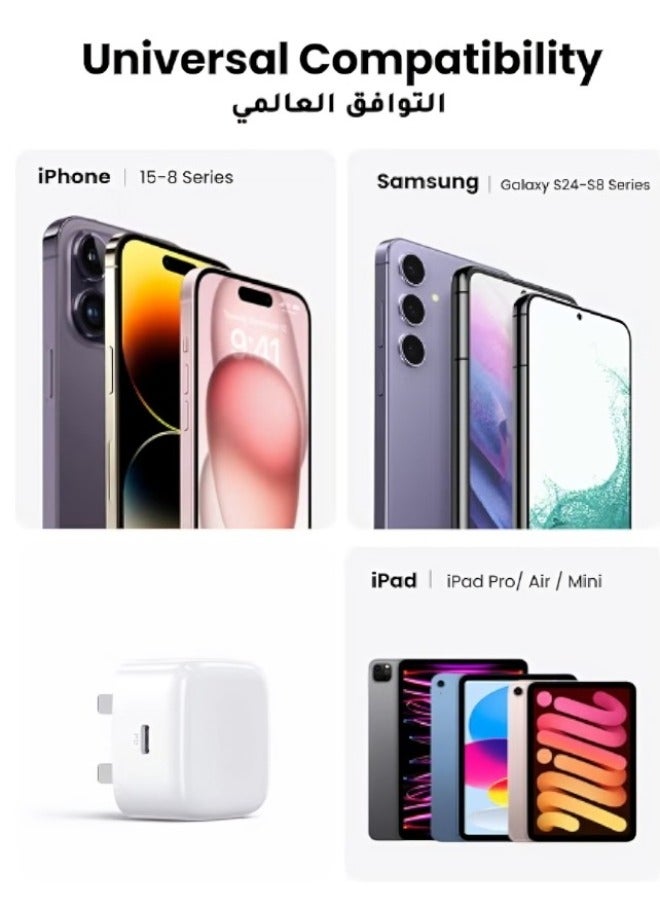 general Type C Fish iPhone Fast Charger 20W PD Wall Charger for iPhone 15/15 Plus/15 Pro/15 Pro Max/14 Pro/14 Pro Max/14/11/12/13 iPad iPad Mini/iPad Pro - White - Image 2