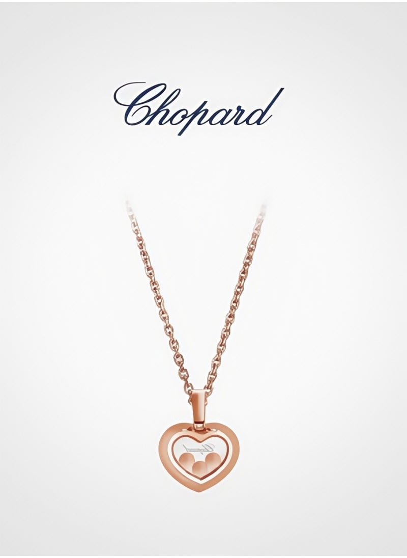 Chopard Chopard 18K Rose Gold Happy Diamond Heart Necklace Pendant Gift  - Image 2