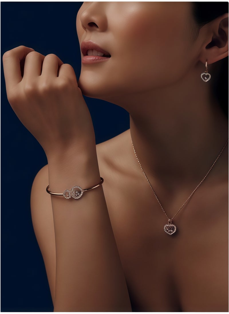 Chopard Chopard 18K Rose Gold Happy Diamond Heart Necklace Pendant Gift  - Image 3