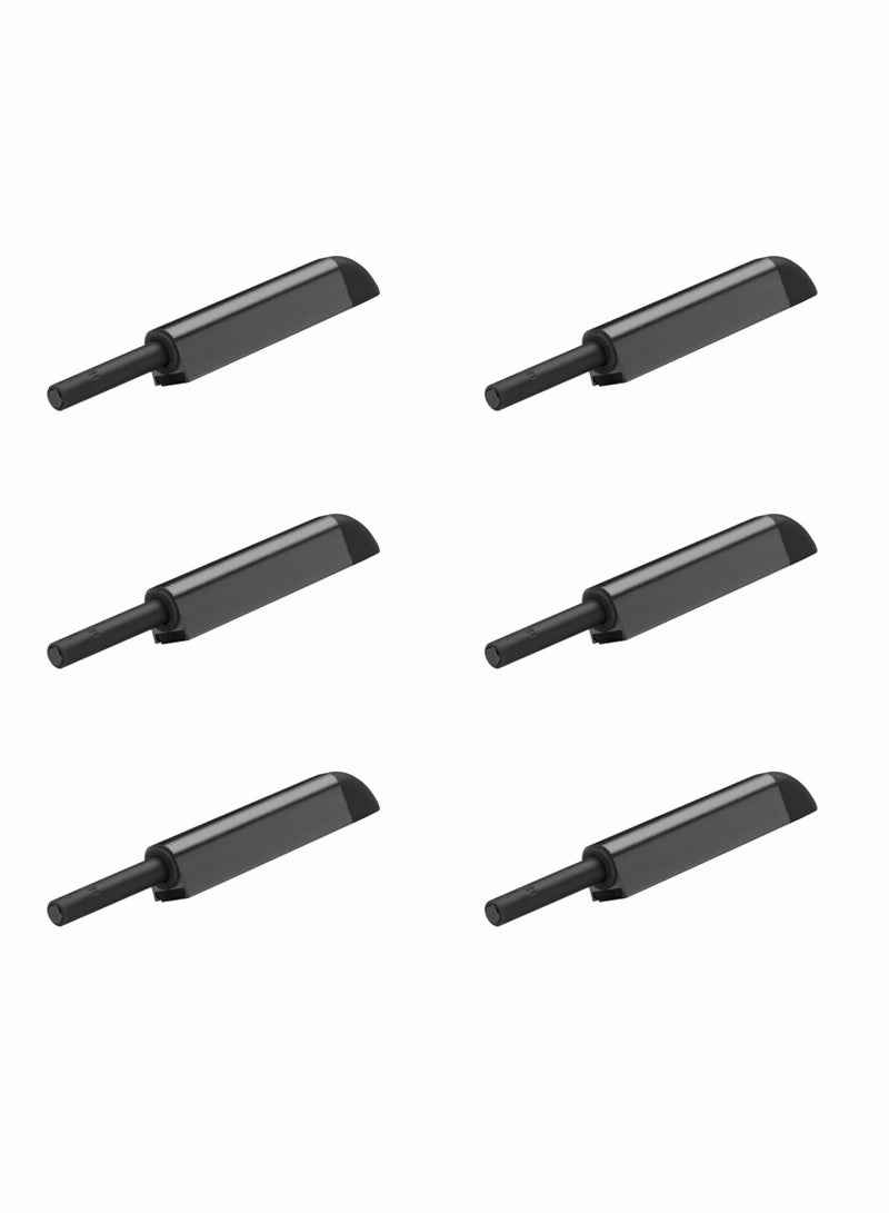 SYOSI Magnetic Touch Latch, Magnetic Door Catch Push to Open Latch Adjustable Magnetic Cabinet Closures Release Catches Damper for Cupboard Wardrobe (6Pcs Black) - Image 1