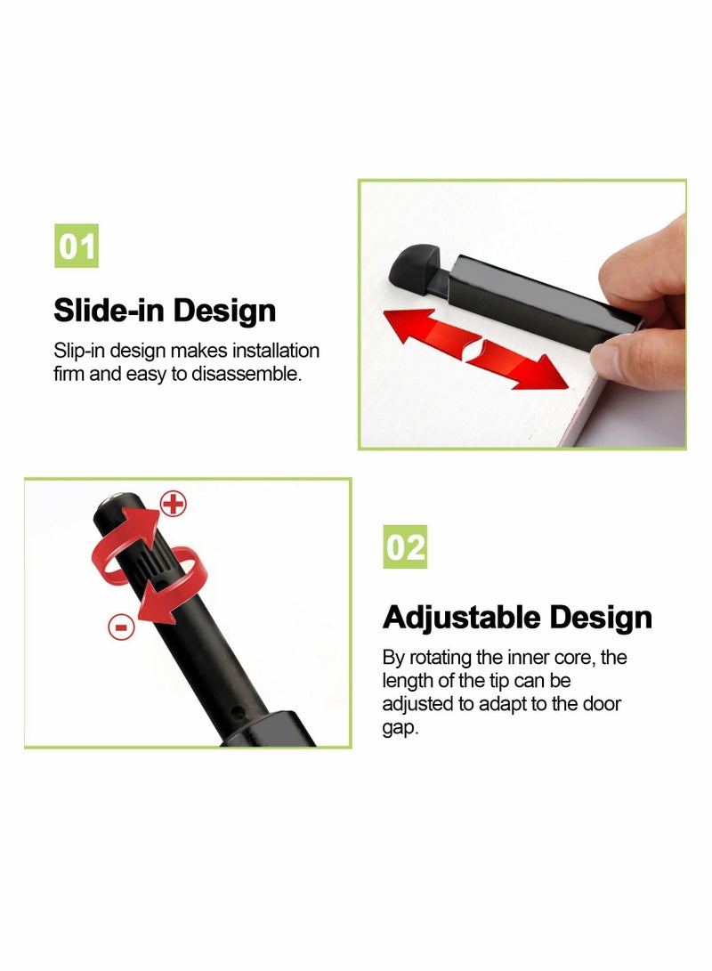 SYOSI Magnetic Touch Latch, Magnetic Door Catch Push to Open Latch Adjustable Magnetic Cabinet Closures Release Catches Damper for Cupboard Wardrobe (6Pcs Black) - Image 4