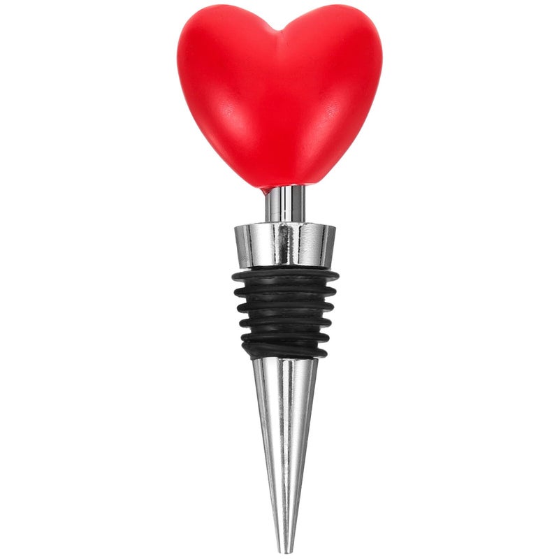 Heart Shaped Red Wine Bottle Stopper Reusable Plug For Valentine Wedding Romantic Dinner - Image 2
