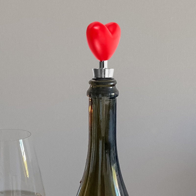 Heart Shaped Red Wine Bottle Stopper Reusable Plug For Valentine Wedding Romantic Dinner - Image 5