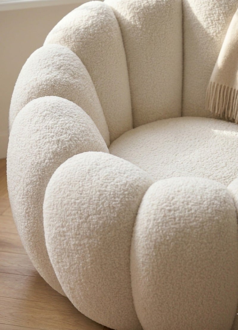 House One Chair | Swedish wood and Bouclé - Beige - Image 2