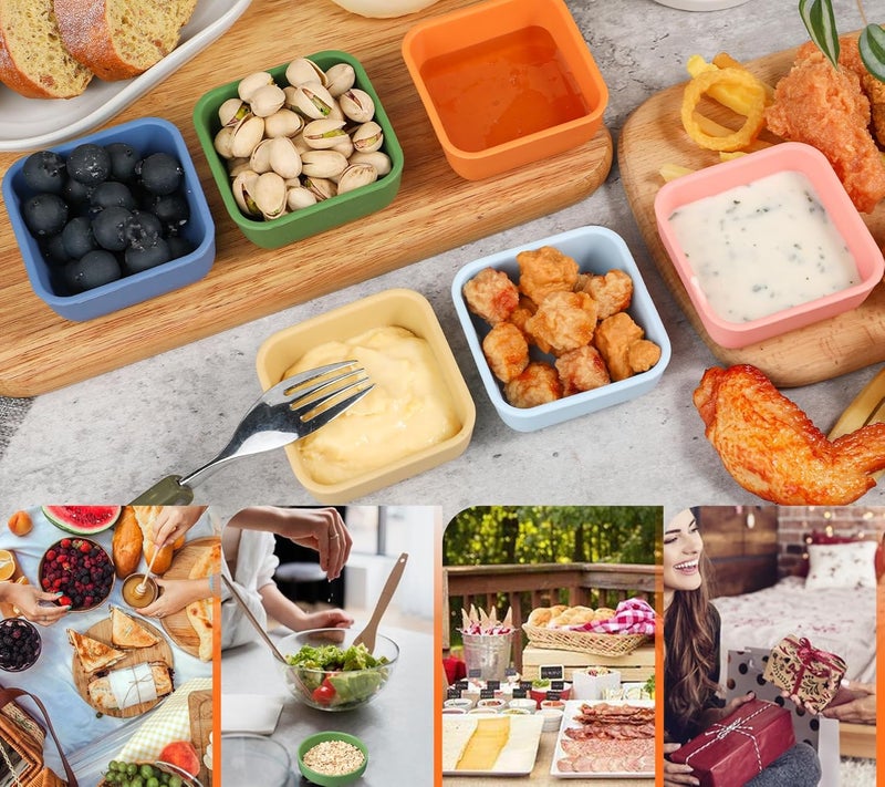 Webake أوعية غمس سيليكون ويبك 3 أونص صغيرة لأغراض الطهي صلصة خادم التوابل خالية من BPA مجموعة من 6 - Image 3