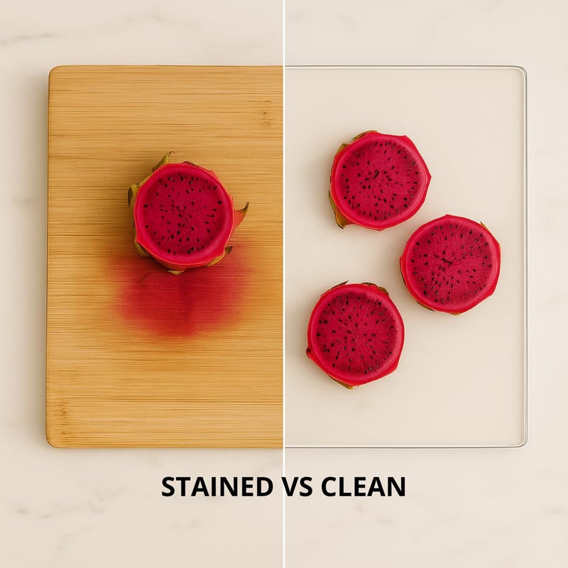 MEWSDEN Acrylic Cutting Board with Counter Lip, Clear Cutting Boards for Countertop Protector, Non-Slip Cutting Board for Kitchen Counter, Aesthetic Kitchen Decor Gadgets House Warming Gifts(16.1"x12.5") - Image 5