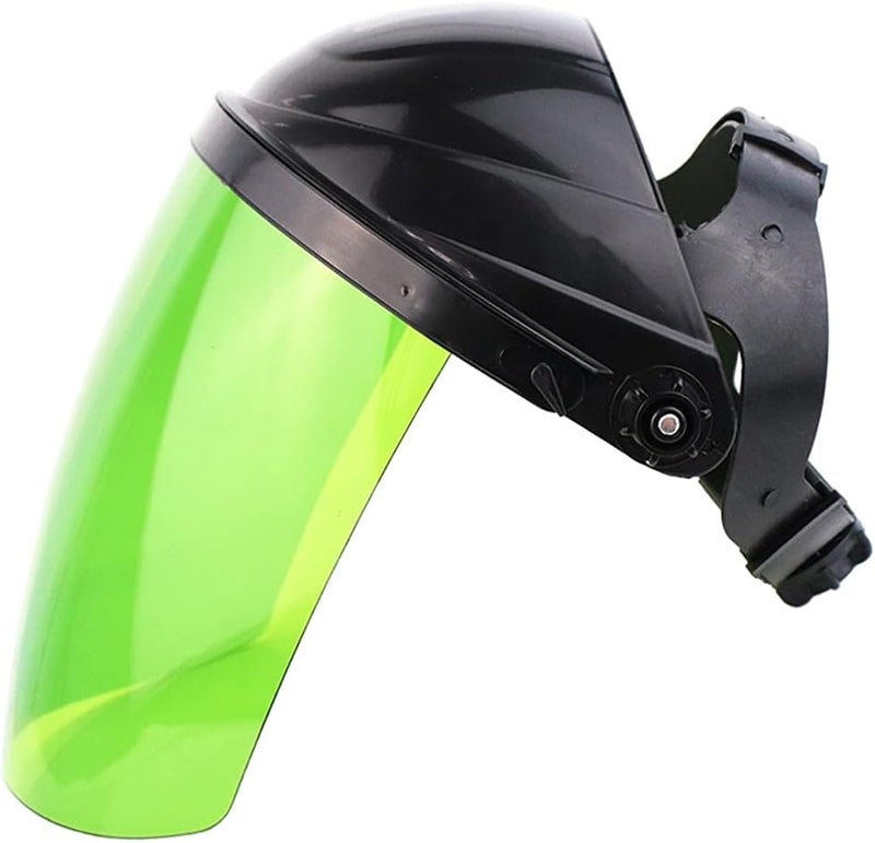 كلاراكو واقي وجه كامل مضاد للضباب، يُثبت على الرأس، واقي شفاف مضاد للرذاذ، واقي للوجه، مناسب لأعمال اللحام والطحن، غطاء خوذة أخضر - Image 3