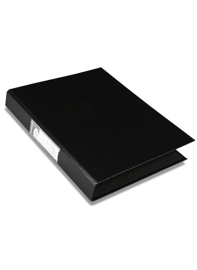 FIS PP Ring Binder, A4 Size(210x297), 2[O]Ring Type, 25mm Ring Size, 42mm Spine Size with PVC Pocket in Spine for Label Design, Packet of 10 Pieces Per Box, Black Color-FSBDPPA4BK10  - Image 1