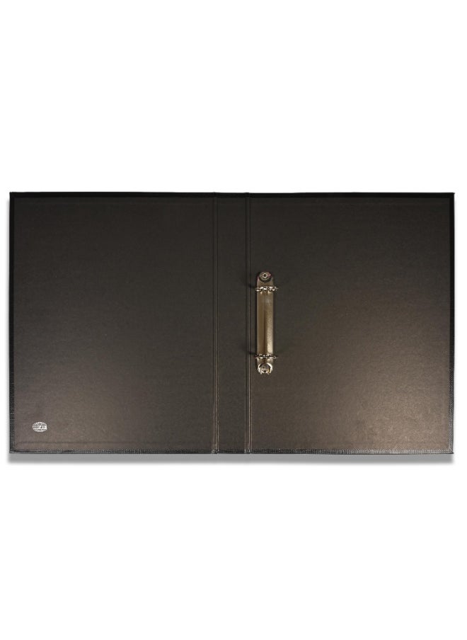 FIS PP Ring Binder, A4 Size(210x297), 2[O]Ring Type, 25mm Ring Size, 42mm Spine Size with PVC Pocket in Spine for Label Design, Packet of 10 Pieces Per Box, Black Color-FSBDPPA4BK10  - Image 3