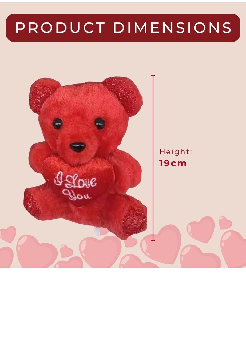 Home Smart Home Smart Teddy Bear Toy with Holding Heart Set of 2 PCs for Girl Friend 19 cm Teddy Bear Toy for Valentine Birthday and Special Occasions Gift  - Image 3