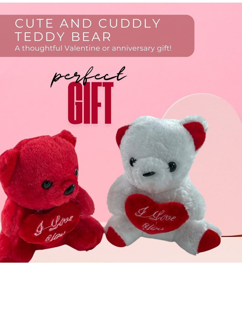 Home Smart Home Smart Teddy Bear Toy with Holding Heart Set of 2 PCs for Girl Friend 19 cm Teddy Bear Toy for Valentine Birthday and Special Occasions Gift  - Image 4