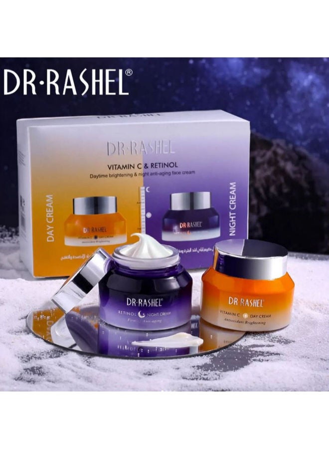 DR. RASHEL Vitamin C Retinol A Daytime Brightening And Night Anti Aging Face Cream White 50grams - Image 1
