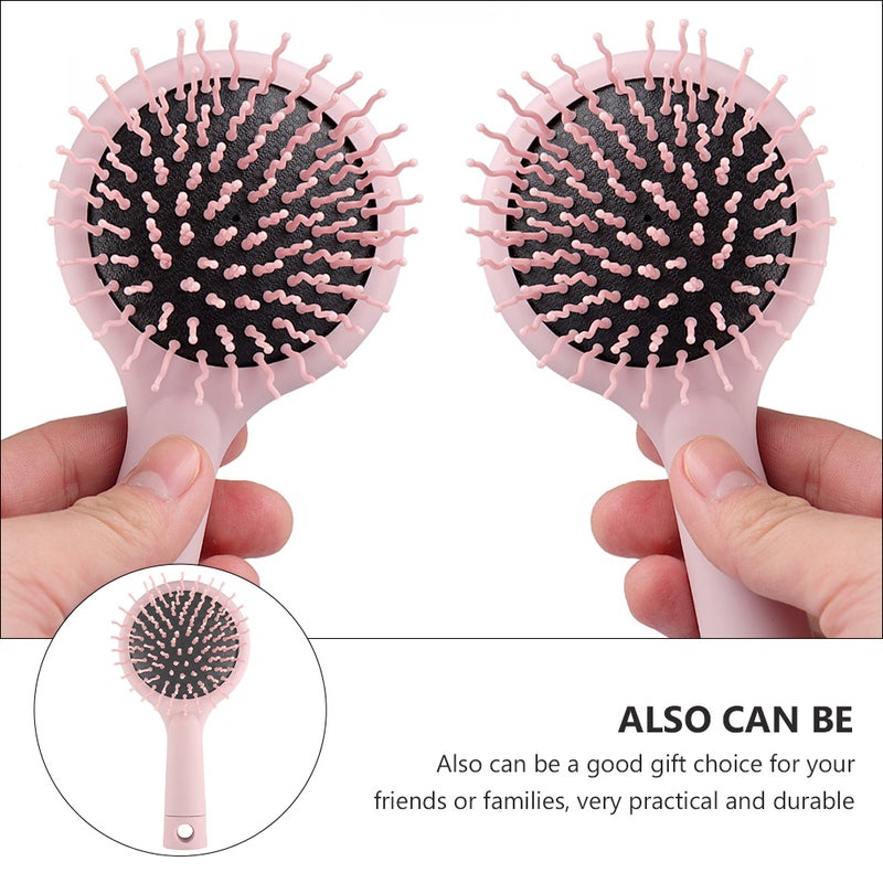 Candy-colored Hair Comb Double-sided Air Combs Massage Comb With Mirror - Image 5