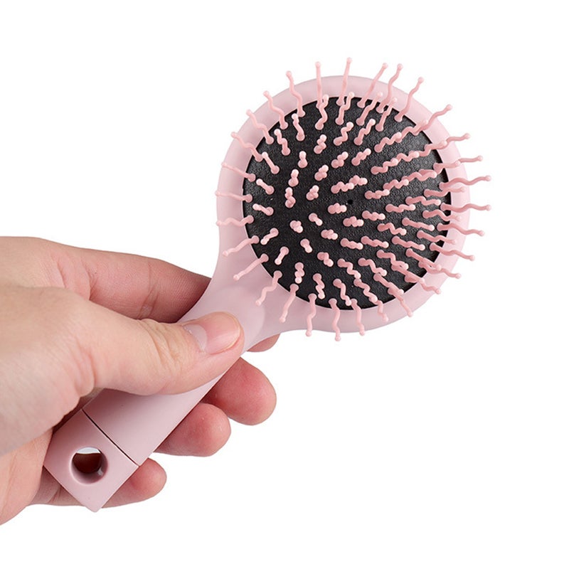 Candy-colored Hair Comb Double-sided Air Combs Massage Comb With Mirror - Image 3