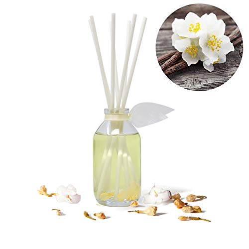 LOVSPA Reed Diffuser Set, Jasmine Vanilla Scented Oil Diffuser with Sticks, Home Fragrance Accessories for Bathroom Shelf Decor, Aroma Diffusers for Home or Office Desk, USA Made - Image 5
