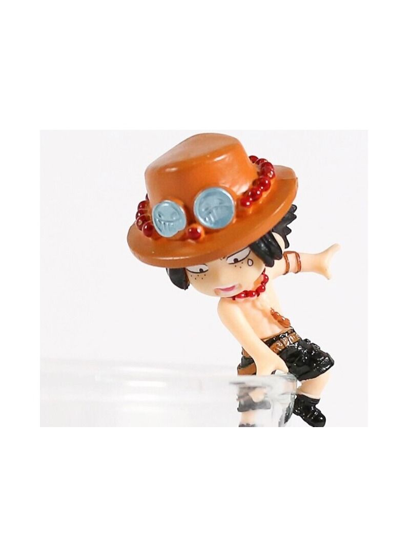 1Set Anime Cartoon Luffy Ace Chopper Law Doflamingo On The Edge Of Cup Figure Toys  - Image 4