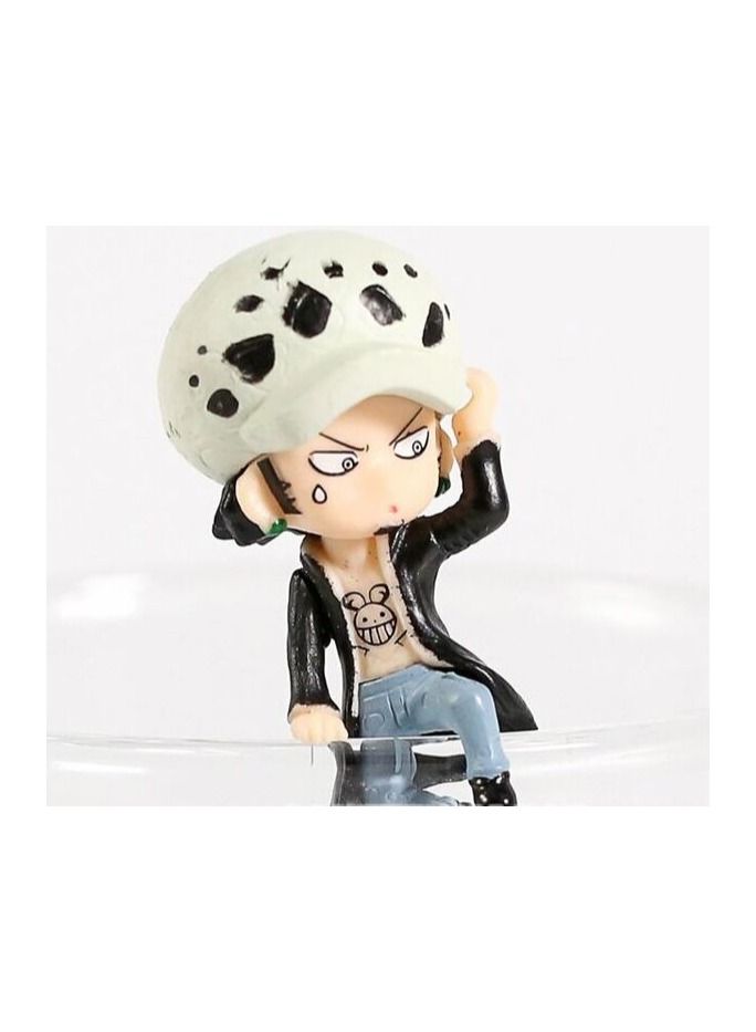 1Set Anime Cartoon Luffy Ace Chopper Law Doflamingo On The Edge Of Cup Figure Toys  - Image 5