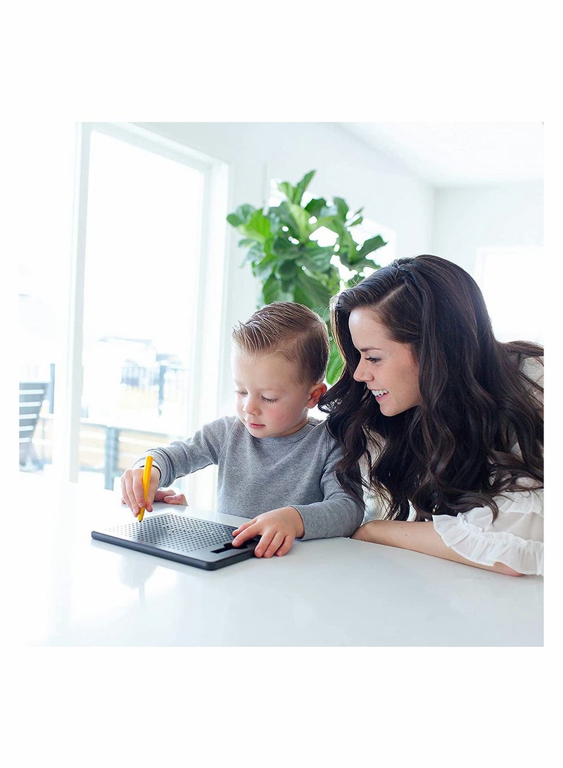 KASTWAVE Magnetic Drawing Board for Toddlers with Beads and Drawing Stylus Toy Gift for Kids Road Trip Activities Fun Doodle Tablet Improves Fine Motor Skills - Image 5