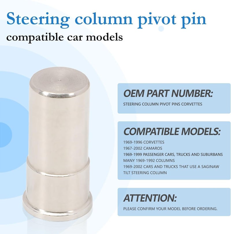 Taesayl Oversized Steering Column Pivot Pins - 2pcs for Corvettes 1969-1996 & Camaros 1967-2002 - Image 5