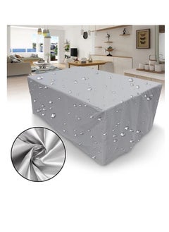 Premify Waterproof Outdoor Furniture Cover Silver, Premium Quality Patio Furniture Covers Dust Proof Anti-UV Heavy Duty Durable Sofa Sectional Table & Chair Cover Large 98"L x 78"W x 32"H  - Image 3