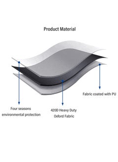 Premify Waterproof Outdoor Furniture Cover Silver, Premium Quality Patio Furniture Covers Dust Proof Anti-UV Heavy Duty Durable Sofa Sectional Table & Chair Cover Large 98"L x 78"W x 32"H  - Image 4