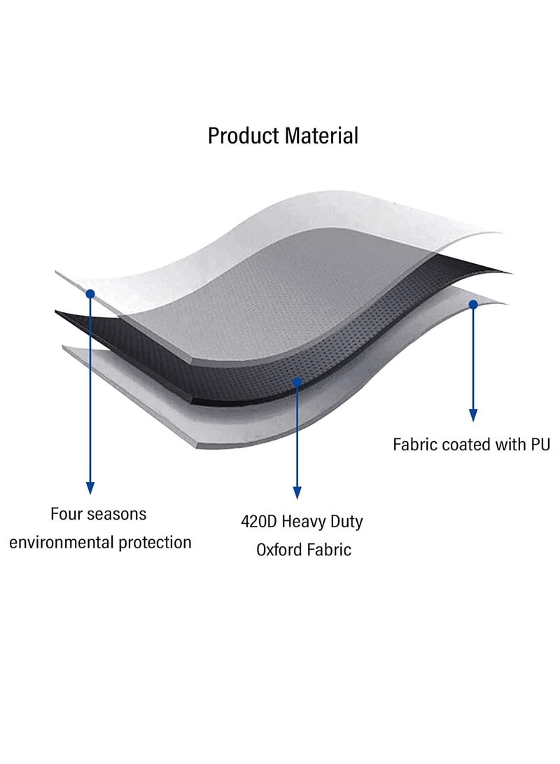 Premify Waterproof Outdoor Furniture Cover Silver, Premium Quality Patio Furniture Covers Dust Proof Anti-UV Heavy Duty Durable Sofa Sectional Table & Chair Cover Large 98"L x 78"W x 32"H - Image 4
