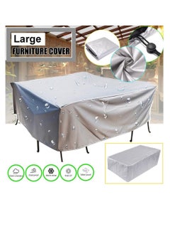 Premify Waterproof Outdoor Furniture Cover Silver, Premium Quality Patio Furniture Covers Dust Proof Anti-UV Heavy Duty Durable Sofa Sectional Table & Chair Cover Large 98"L x 78"W x 32"H  - Image 5