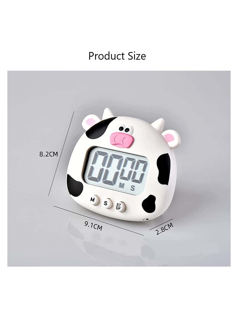 كاست ويف مؤقت المطبخ ، مؤقت العد التنازلي للعد التنازلي على شكل حيوانات كرتونية لطيفة بيضاء ، مؤقت طبخ رقمي مغناطيسي ، ساعة منبه قابلة للتعليق مع حامل ، تستخدم للطبخ والخبز للألعاب الرياضية - Image 3