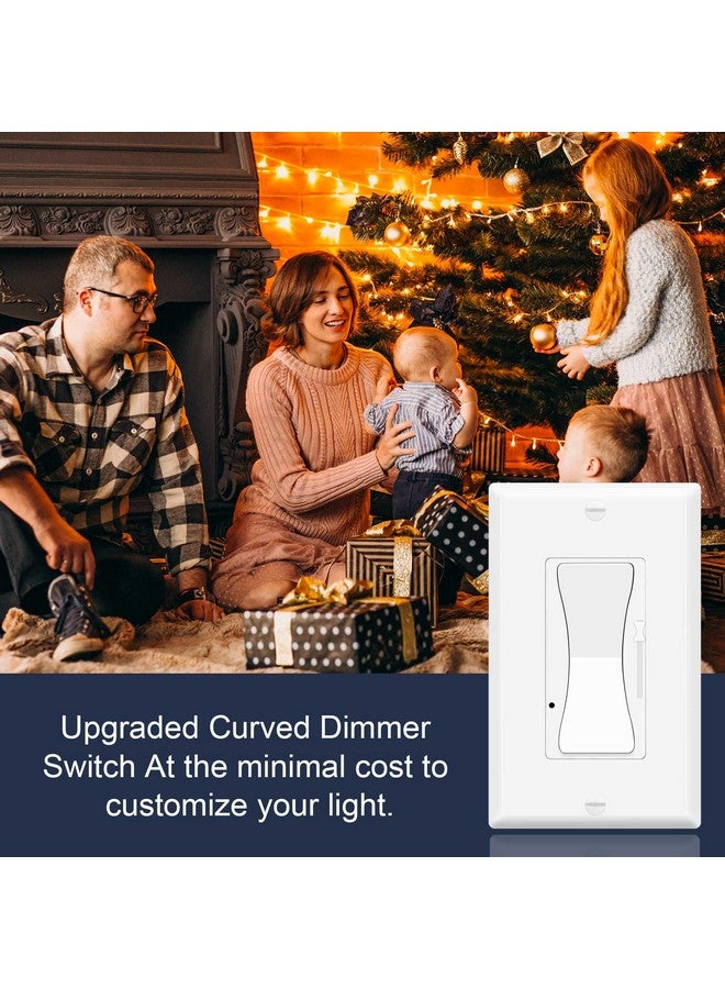 Greencycle Dimmer Light Switch,Greencycle 2PK Single Pole/3 Way Dimmer Switch for Dimmable 150W LED CFL Light,600W Halogen and Incandescent,15A 120V,Neutral Wire Not Required,Residential/Commercial,ETL Listed - Image 2