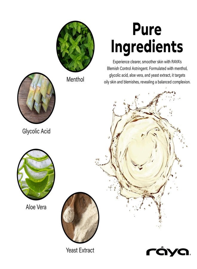 RAYA Blemish Control Astringent (705), Facial Toner for Very Oily and Break-Out Skin, with Vitamin B Complex to Balance pH and Helps Regulate Oil Production, Cruelty & Paraben Free - 8 fl oz - Image 2